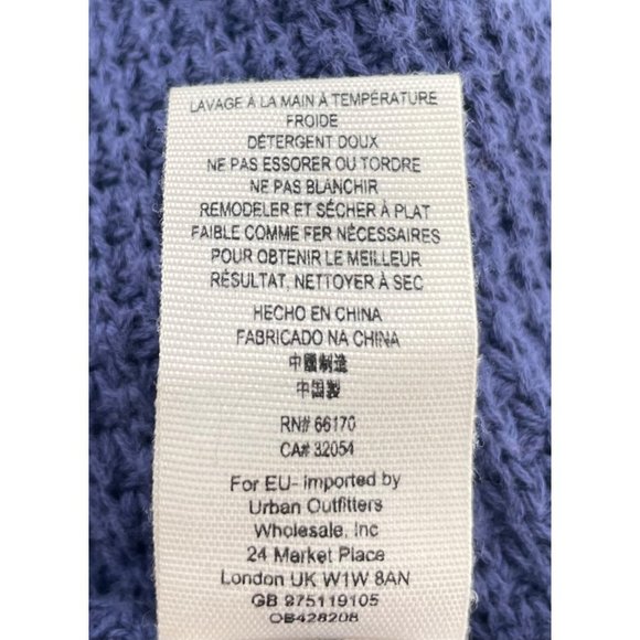 Free People Women's Size Large Dark Purple Cold Shoulder Sweater - Picture 3 of 6